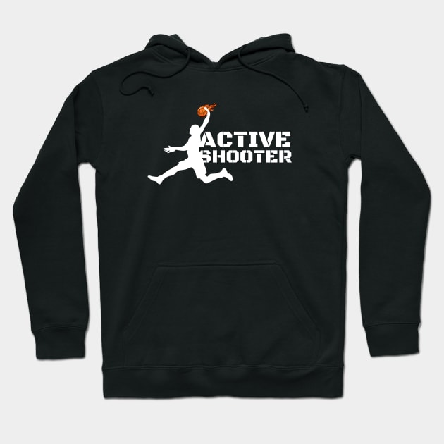 Active Shooter Basketball Hoodie by DMS DESIGN